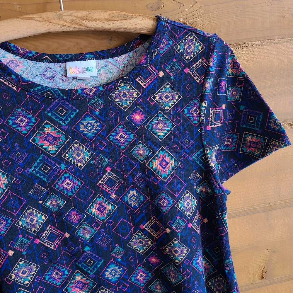 Lularoe Southwestern Tribal High Low Midi Carly Aztec Multicolor Pocket Dress XS - Picture 2 of 3